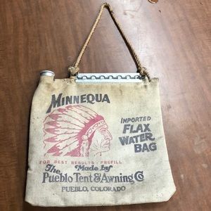 Canvas Self Sealing Water Bag Canteen